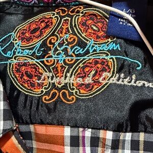 Robert Graham Black and Orange Embroidered Shirt
Limited Edition